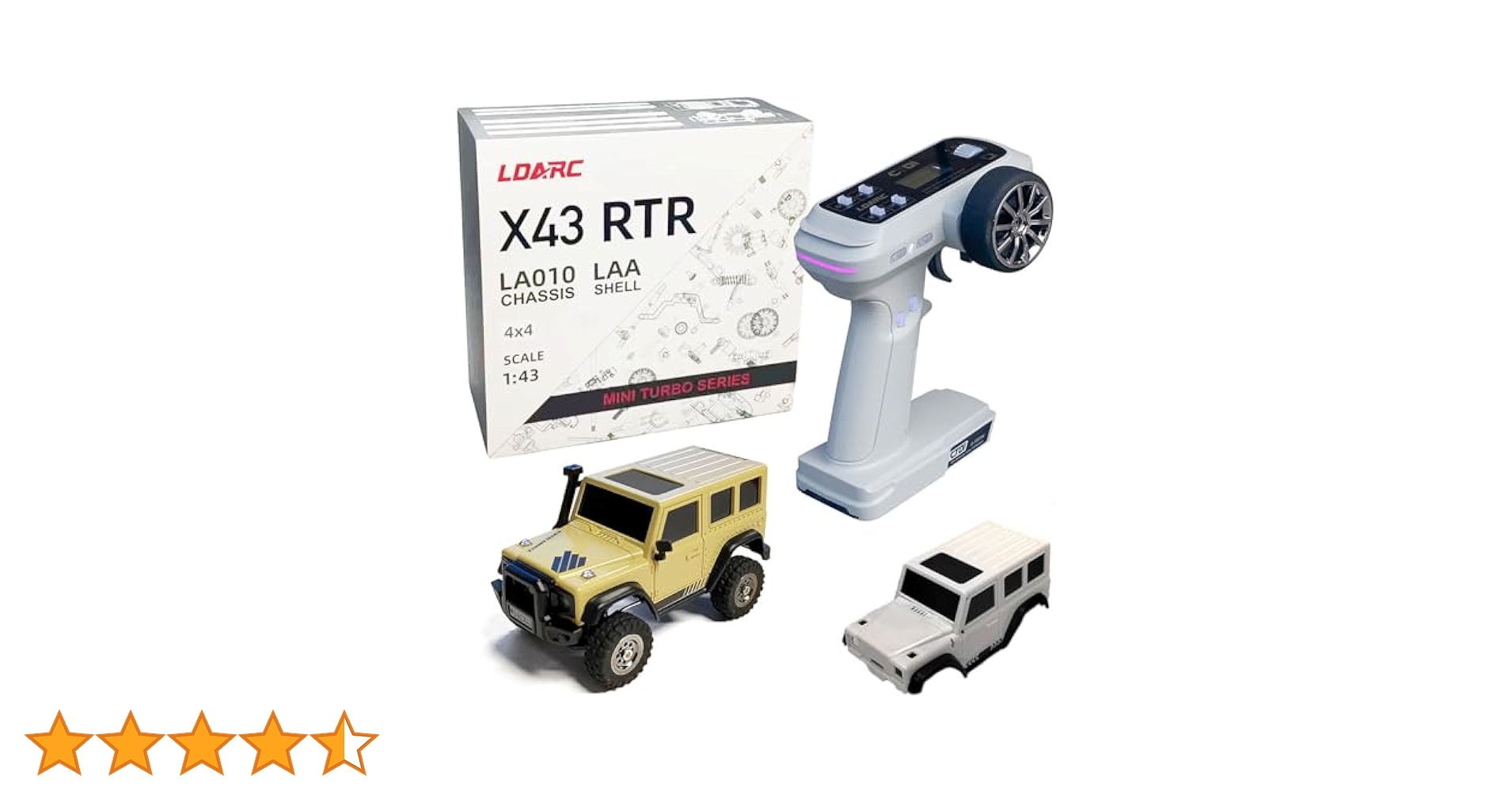 LDARC X43 RTR ミニクローラー　デザートイエロー LDARC X43 1/43 ミニラジコンクローラー4x4 RTR – YOYOHOBBY